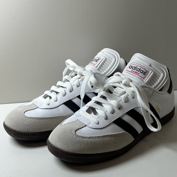 Brand New Men’s Adidas Samba Indoor Soccer Size US 7 White Black Suede Shoe - Picture 5 of 12